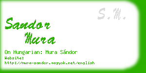 sandor mura business card